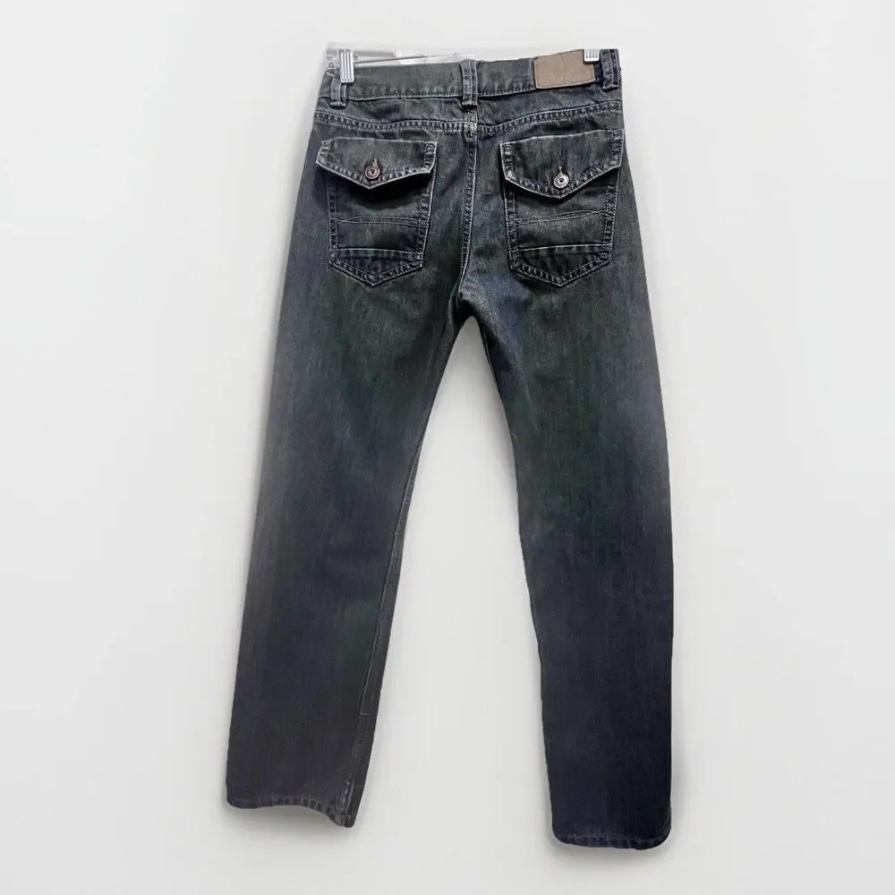 Tommy Hilfiger Straight Leg Flap Pocket Denim Jeans Youth Boys 16 Blue Preppy